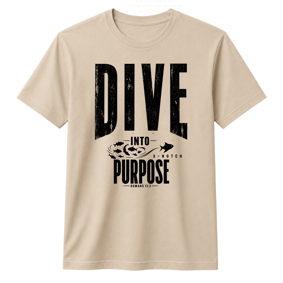 Dive Into Purpose 100% Cotton T-shirt X NOTCH - Beige