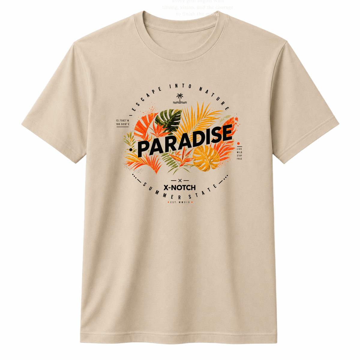 Paradise 100% Cotton T-shirt X NOTCH - Beige