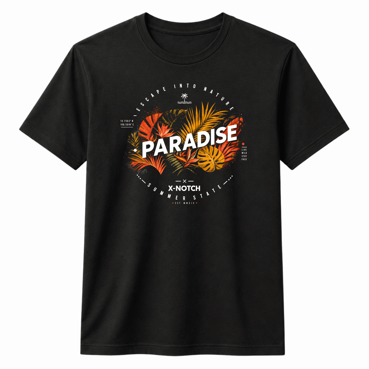 Paradise 100% Cotton T-shirt X NOTCH - Black