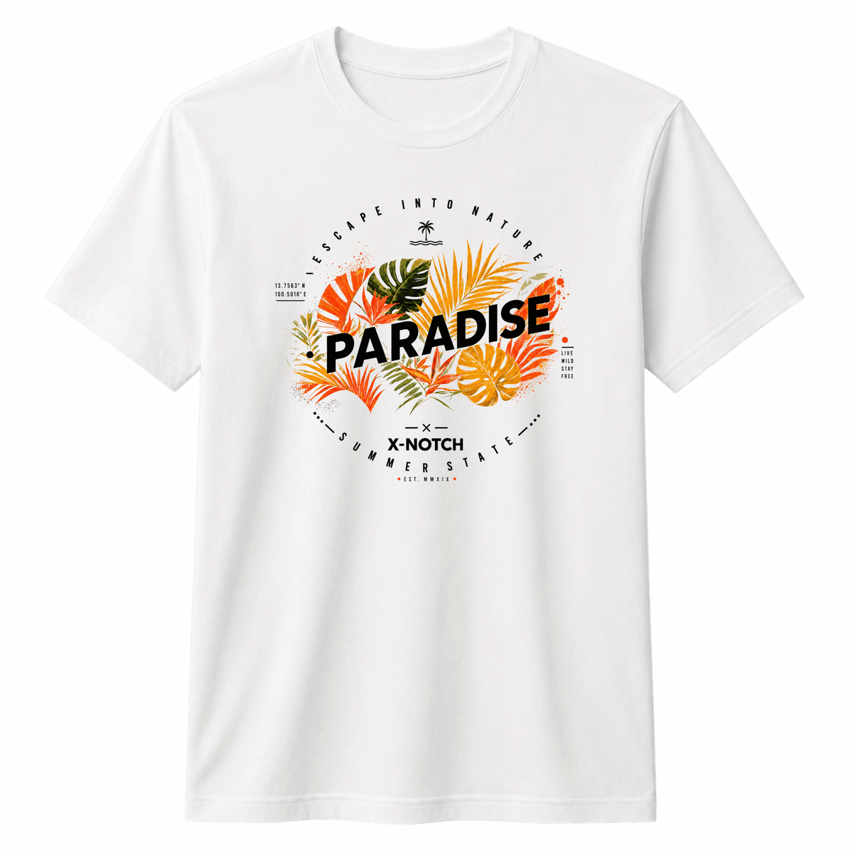 Paradise 100% Cotton T-shirt X NOTCH - White
