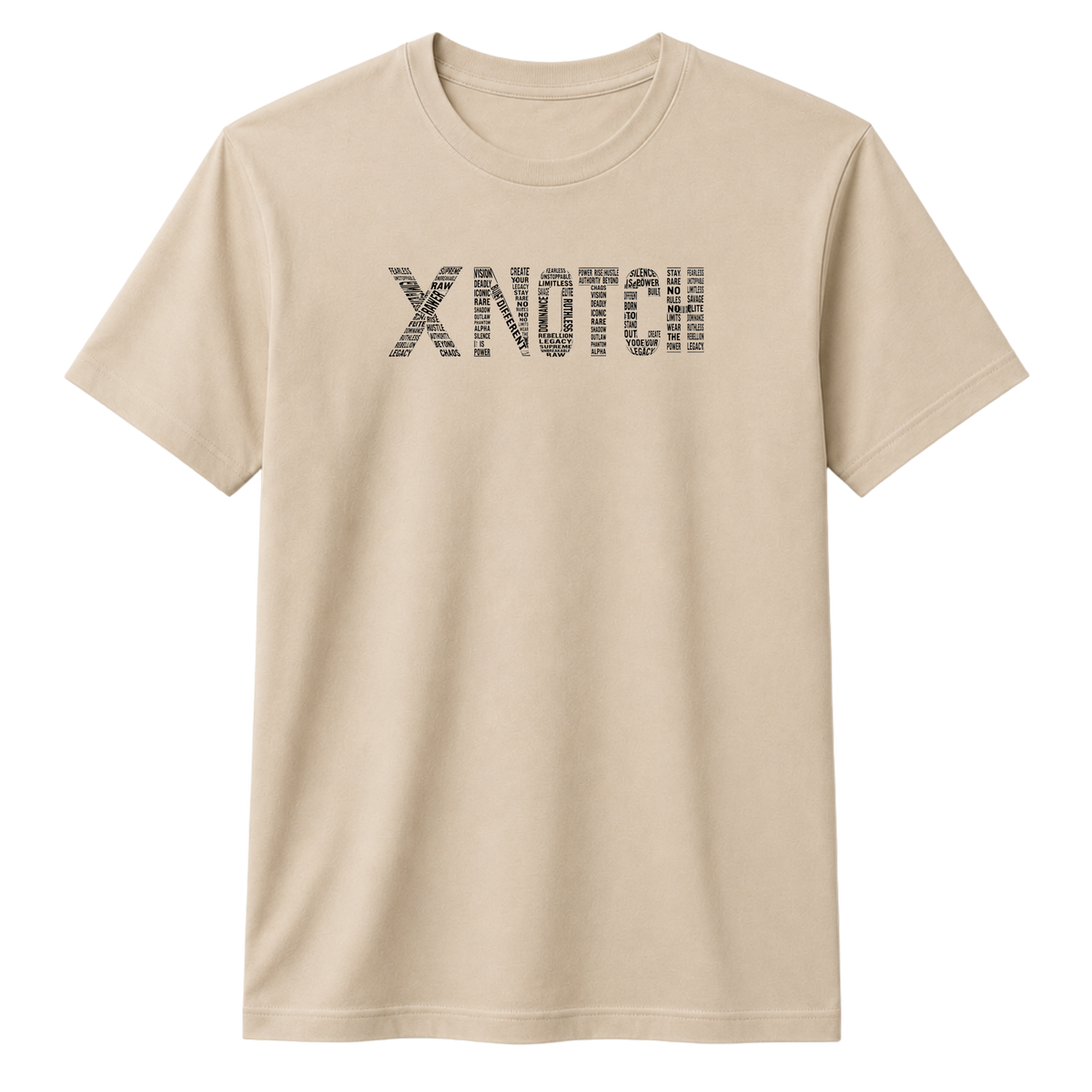 X NOTCH 100% Cotton T-shirt - Beige