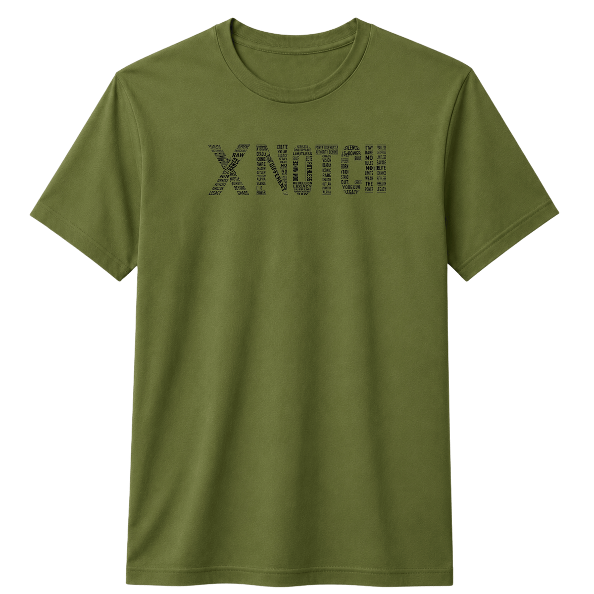 X NOTCH 100% Cotton T-shirt - Olive green