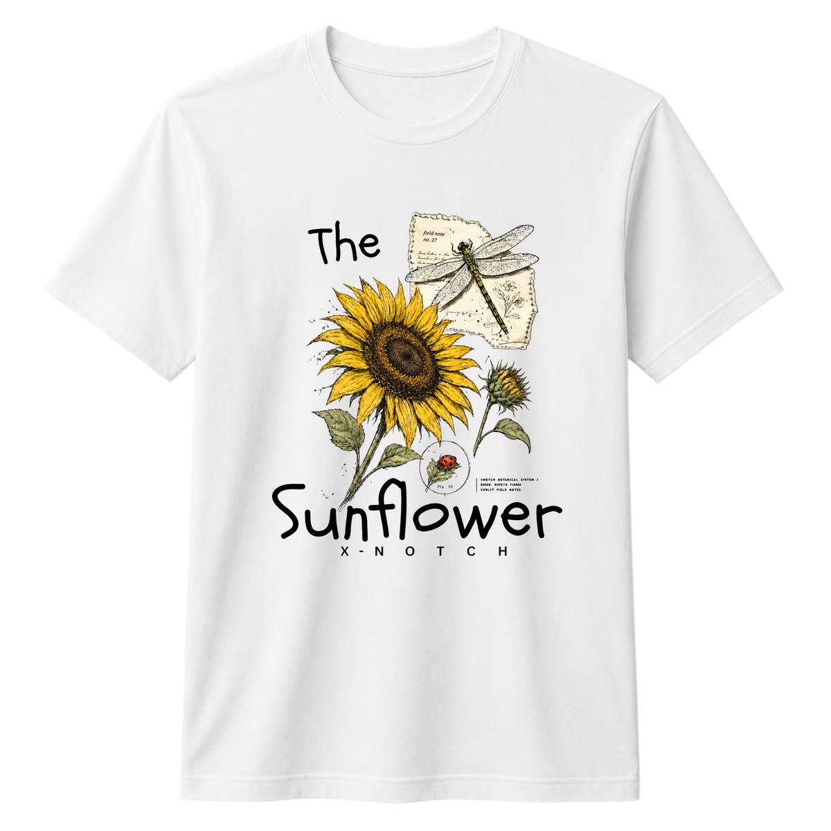 The Sunflower Graphic 100% Cotton T-shirt X NOTCH - White