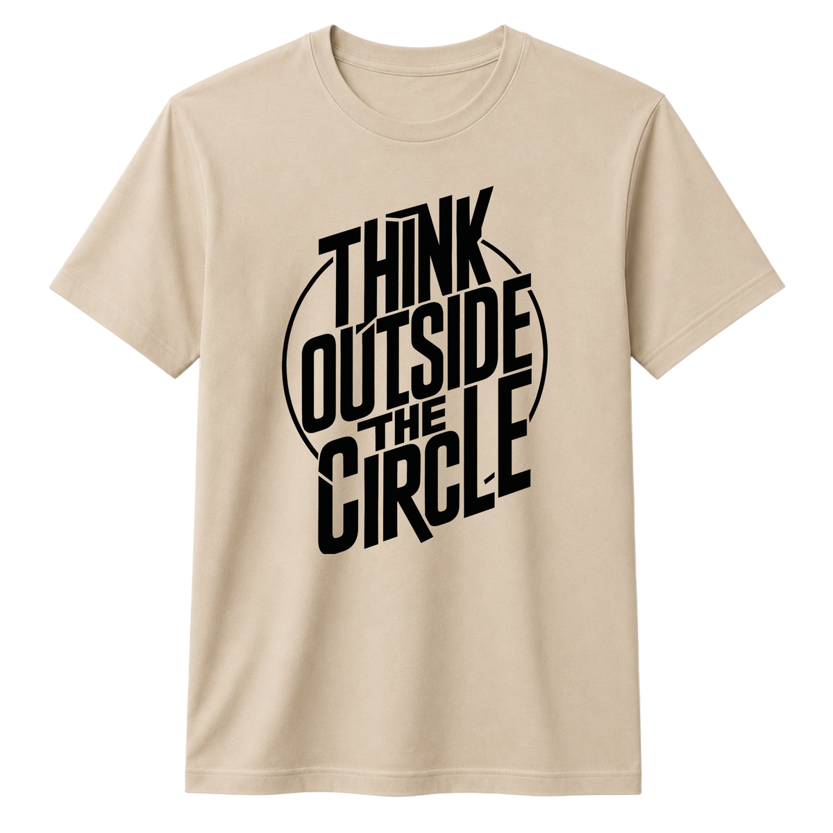 Think Outside The Circle 100% Cotton T-shirt X NOTCH - Beige