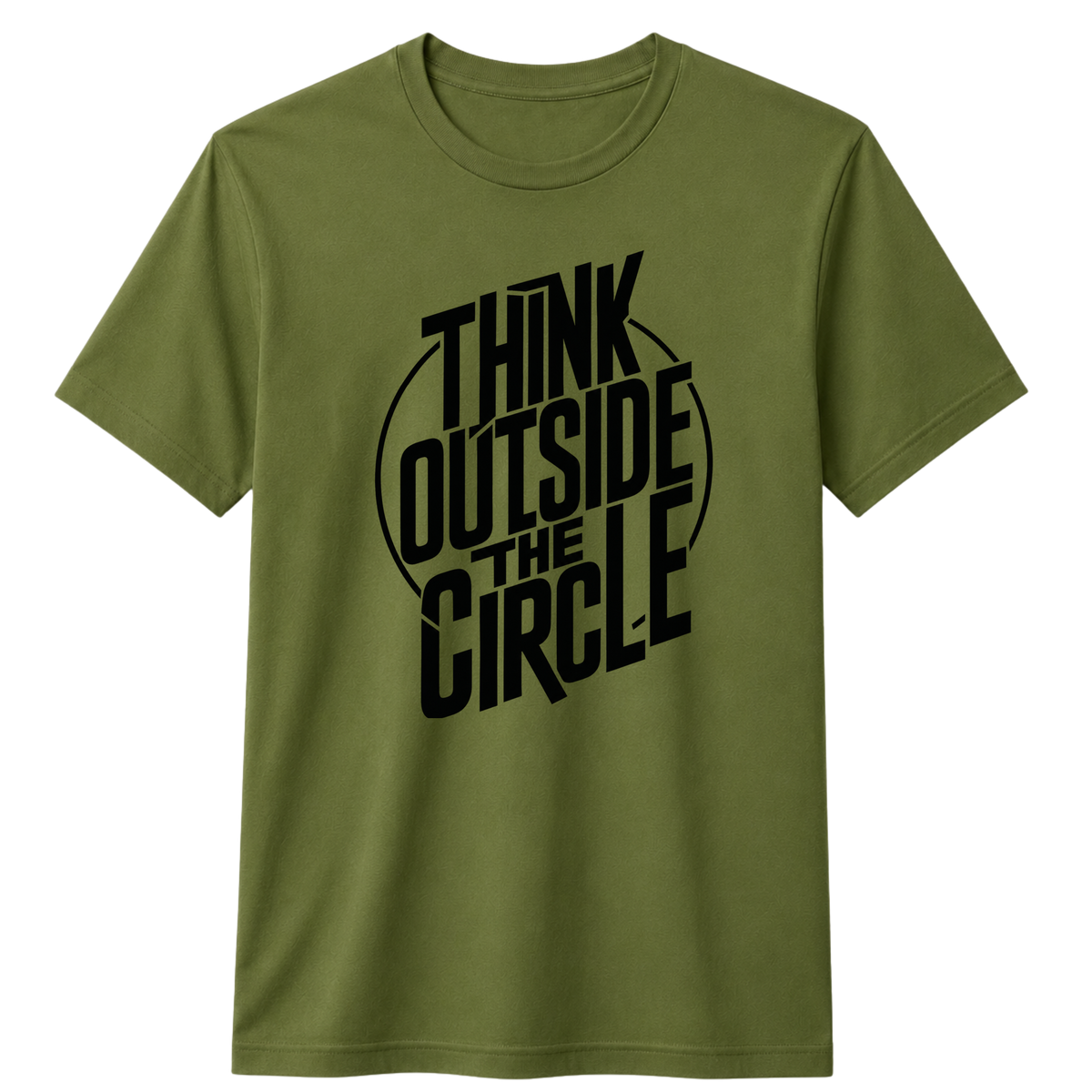 Think Outside The Circle 100% Cotton T-shirt X NOTCH - Olive green