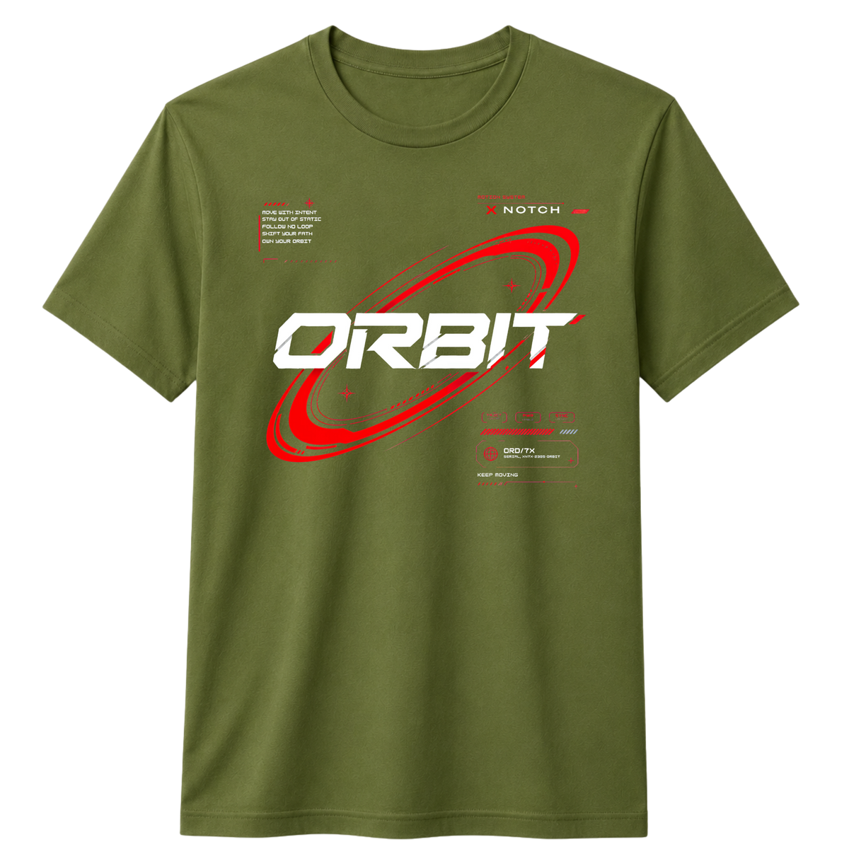 Orbit 100% Cotton T-shirt X NOTCH - Olive green