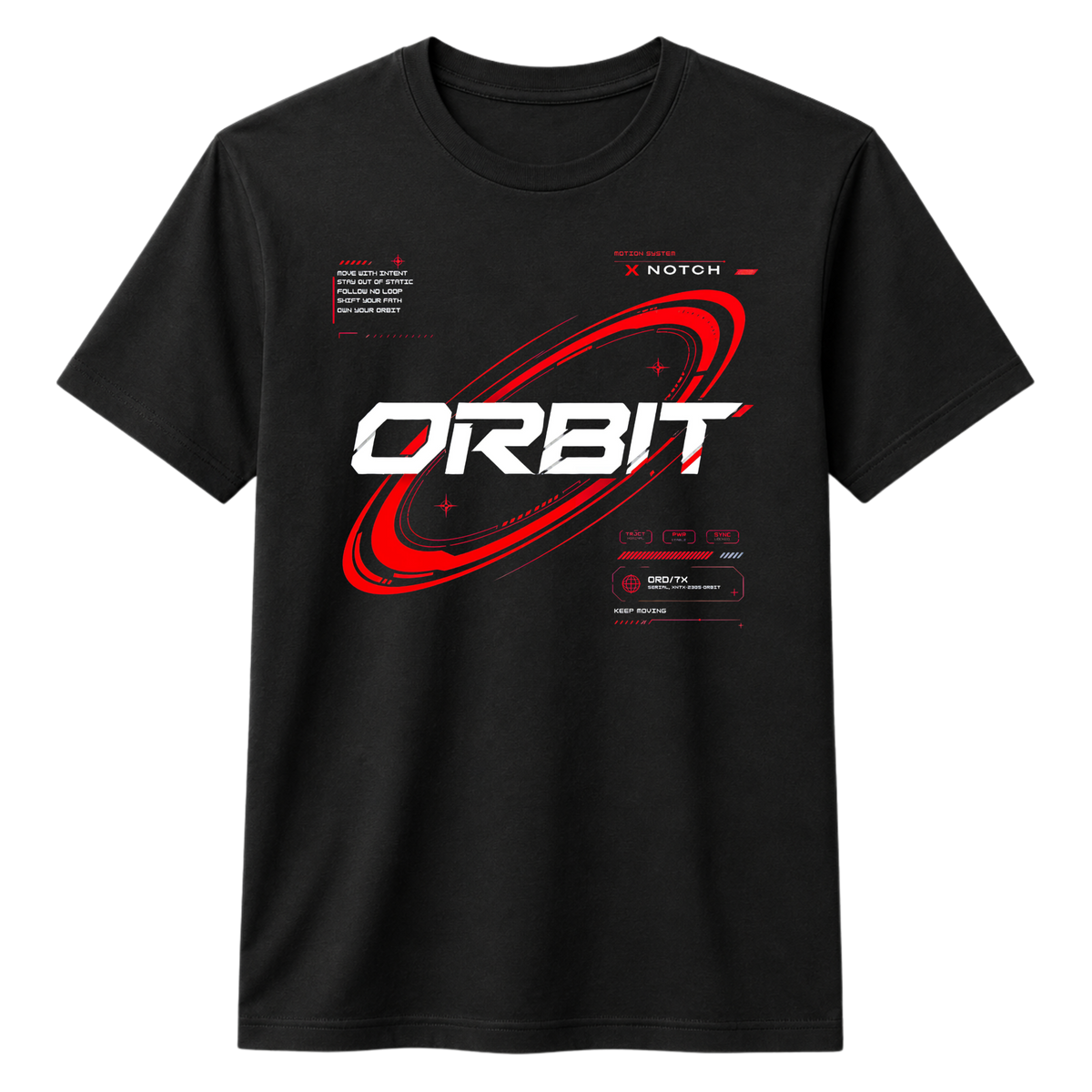 Orbit 100% Cotton T-shirt X NOTCH - Black