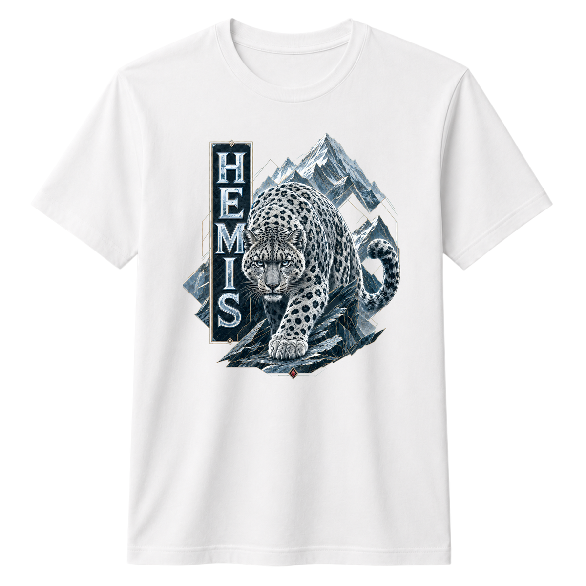 Hemis Snow Leopard 100% Cotton T-shirt - White