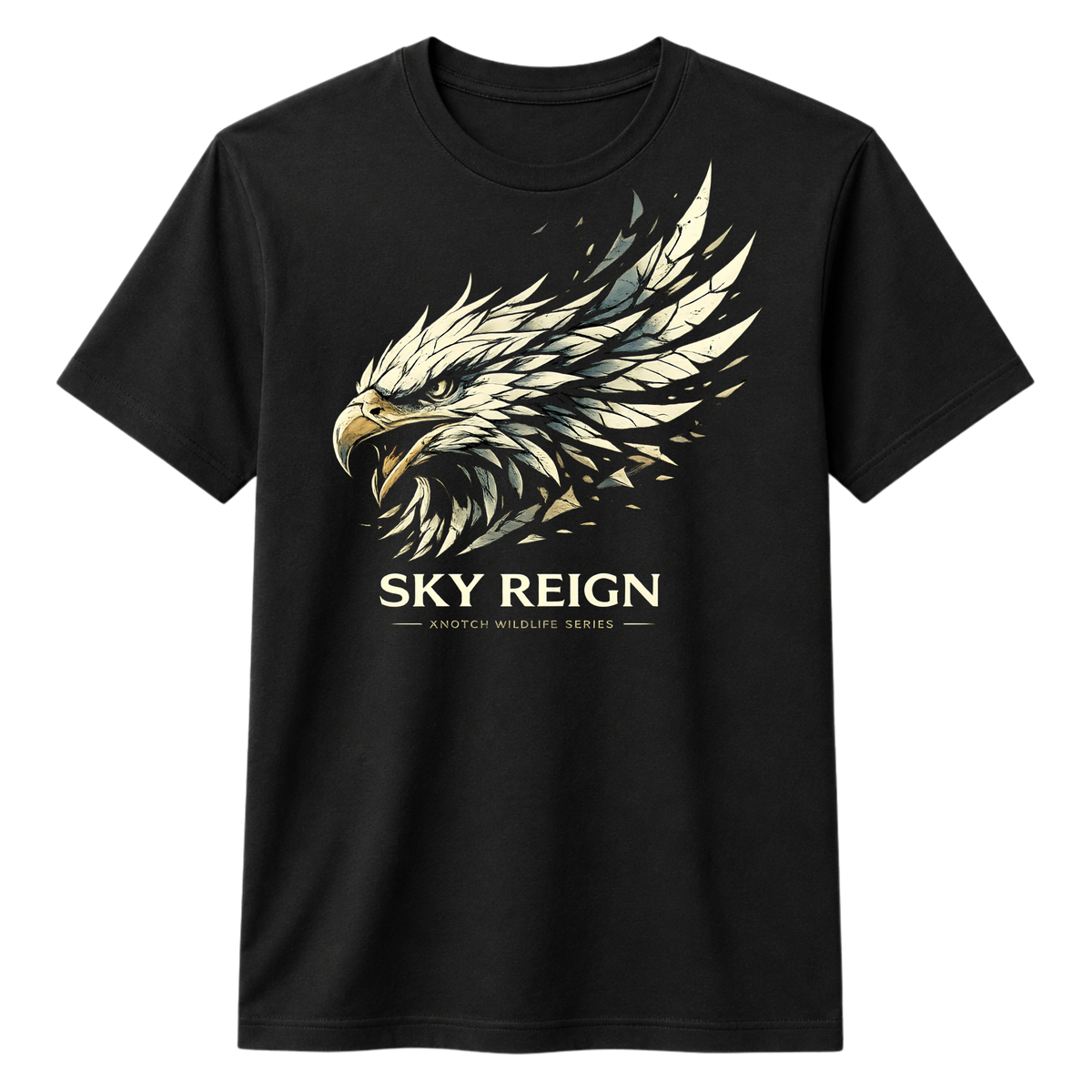 Sky Reign Eagle 100% Cotton T-shirt X NOTCH - Black