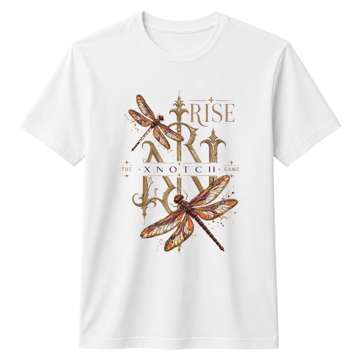 Rise Dragonfly 100% Cotton T-shirt - White