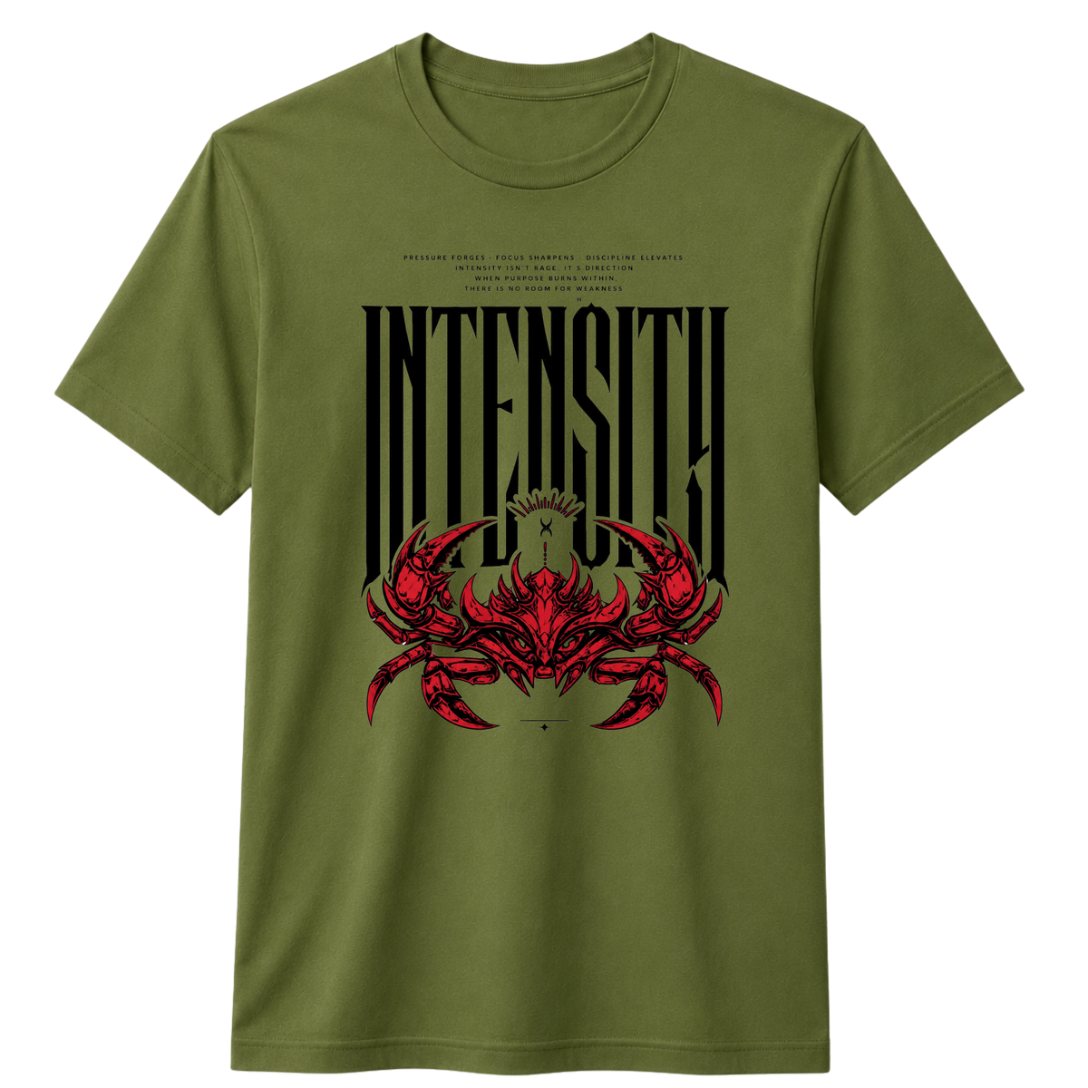 Intensity Crab 100% Cotton T-shirt X NOTCH - Olive green