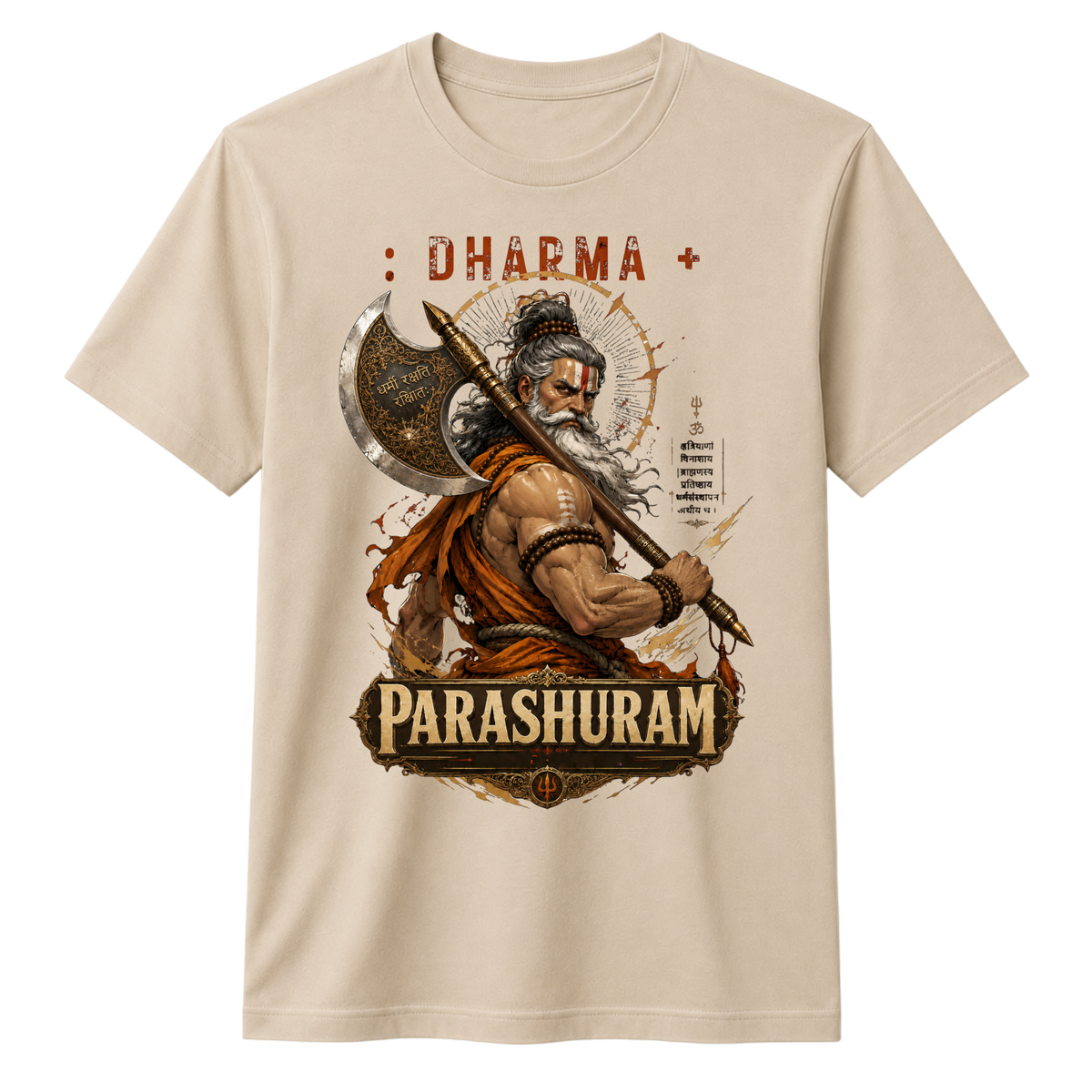 Parshuram Astra Graphic 100% Cotton T-Shirt – X NOTCH - Beige