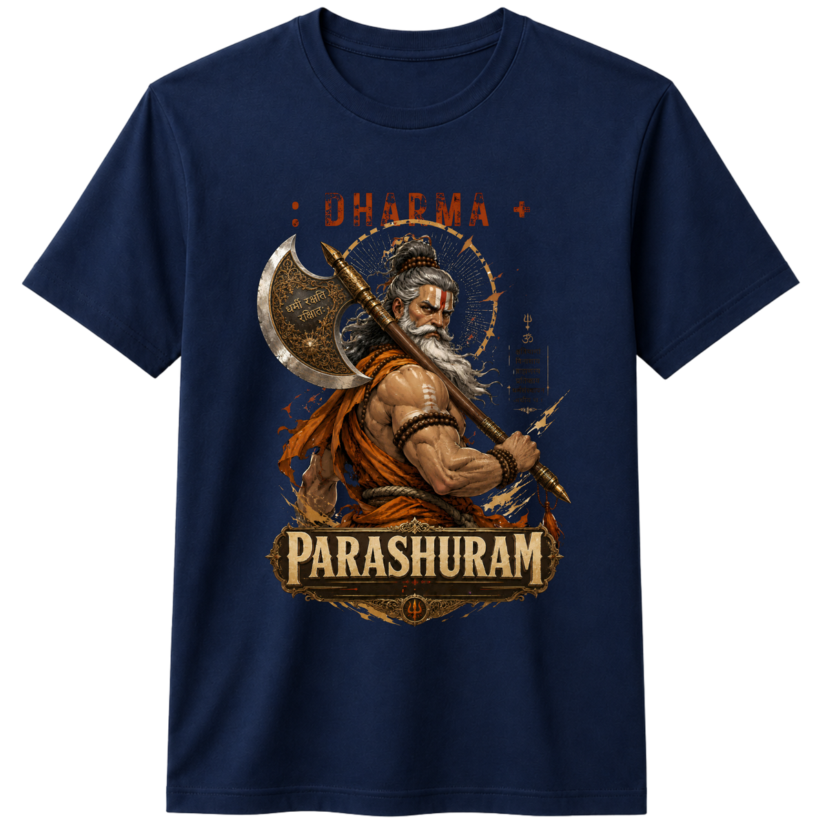Parshuram Astra Graphic 100% Cotton T-Shirt – X NOTCH - Navy Blue