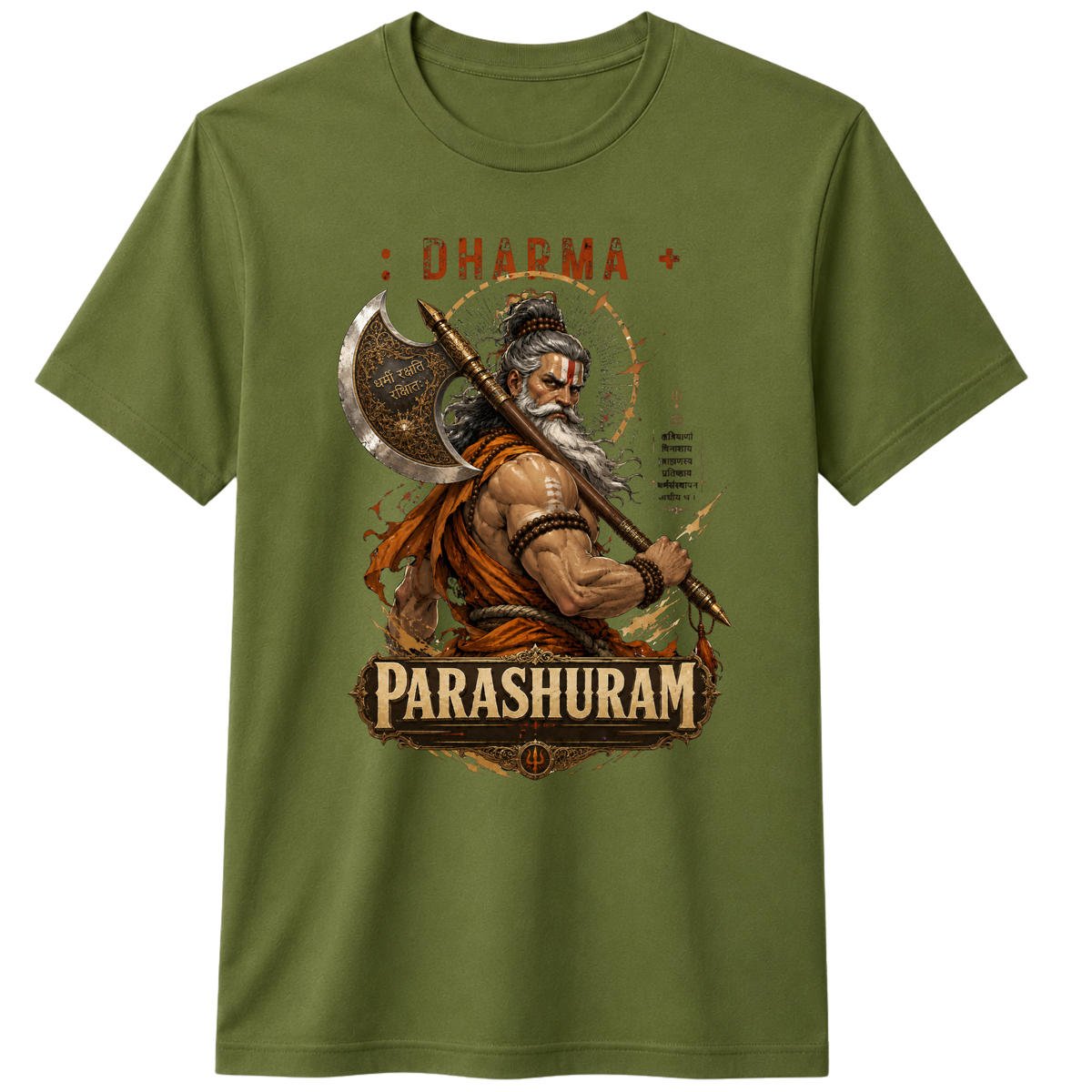 Parshuram Astra Graphic 100% Cotton T-Shirt – X NOTCH - Olive green