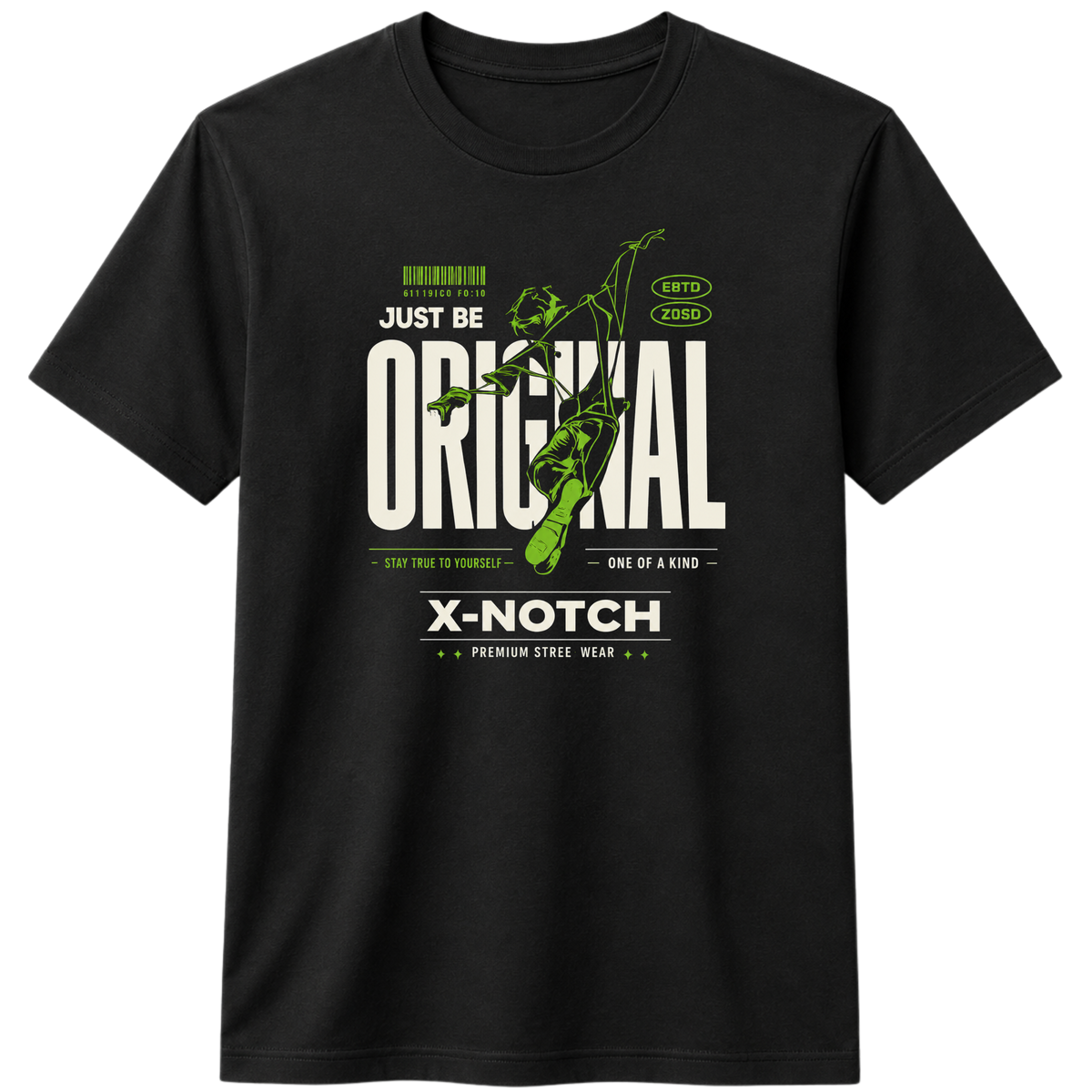 Origenal Graphic 100% Cotton T-Shirt – X NOTCH - Black