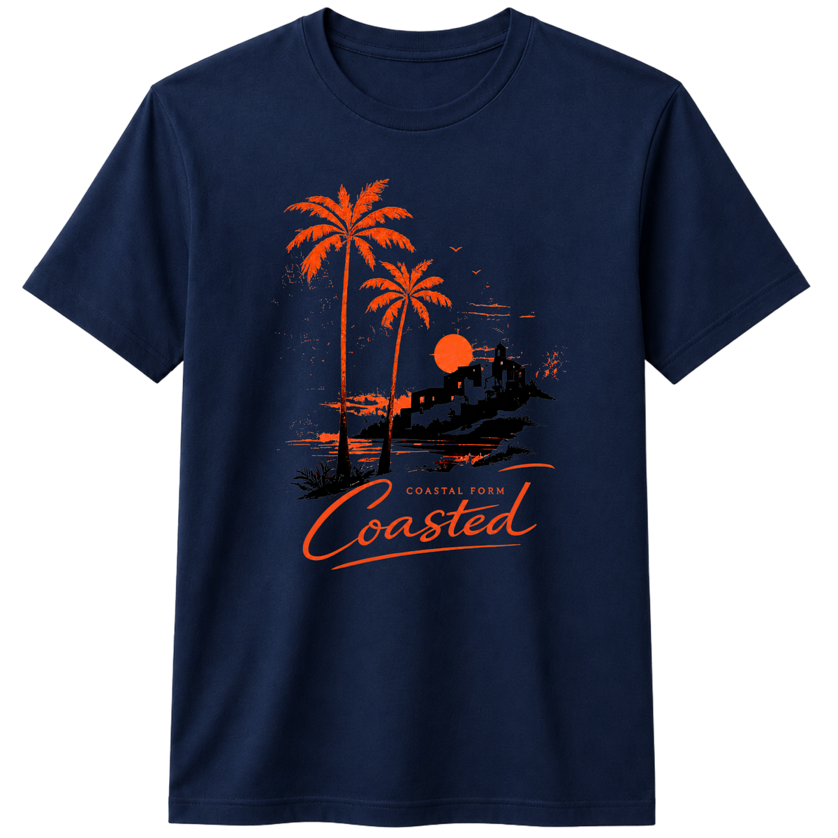 Coasted 100% Cotton T-Shirt – X NOTCH - Navy Blue