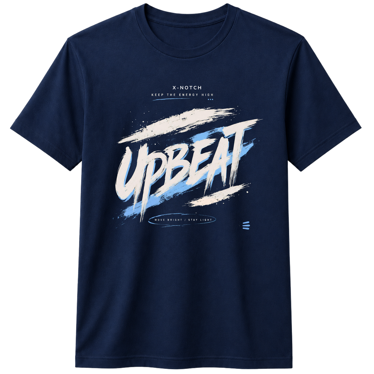 Upbeat 100% Cotton T-Shirt – X NOTCH - Navy Blue