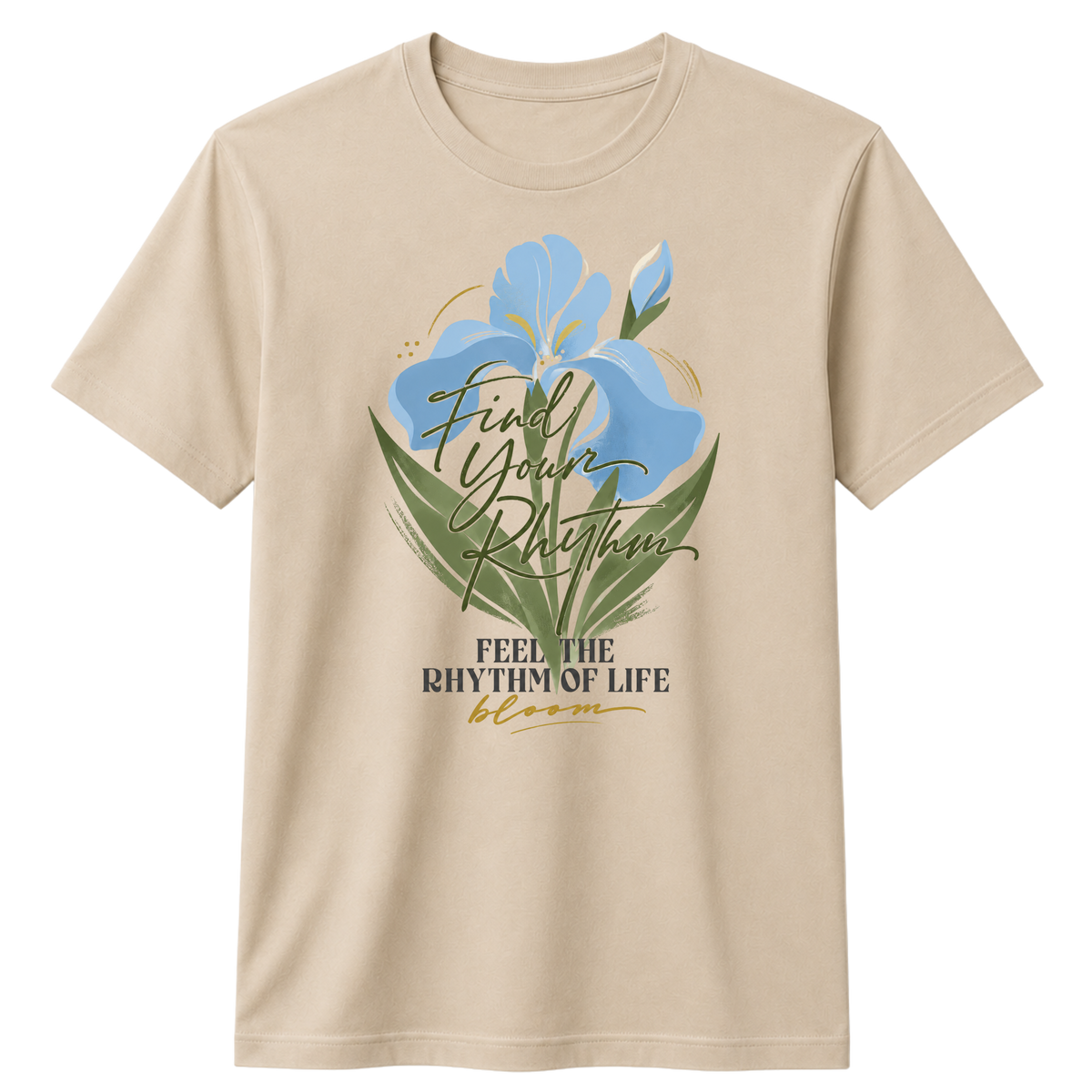 Find Your Rhythm 100% Cotton T-Shirt – X NOTCH - Beige