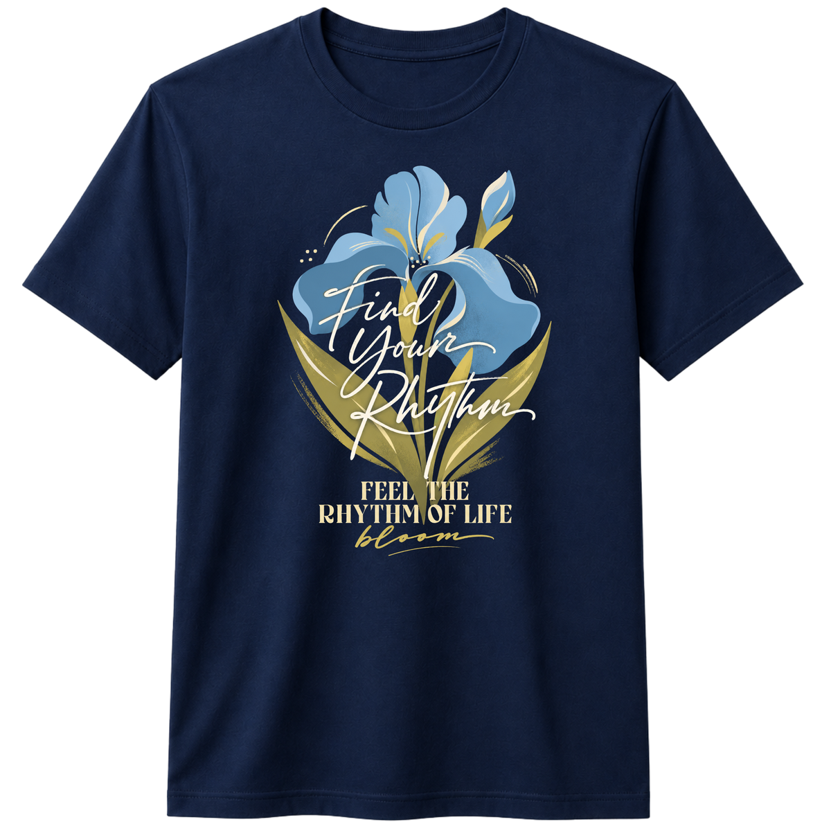 Find Your Rhythm 100% Cotton T-Shirt – X NOTCH - Navy Blue