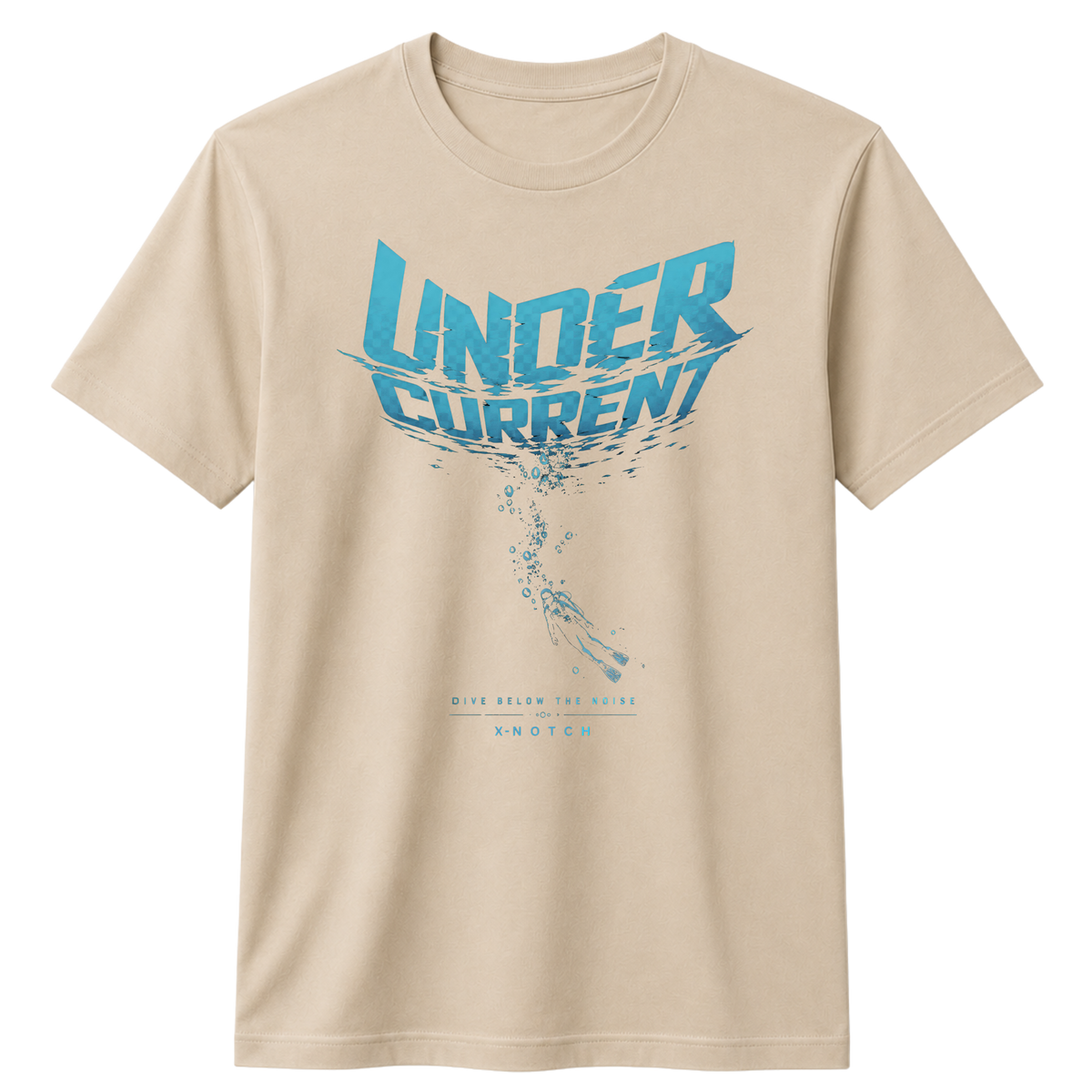 Under Current 100% Cotton T-shirt | X NOTCH - Beige