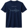 Shark Formation 100% Cotton T-shirt | X NOTCH - Navy Blue