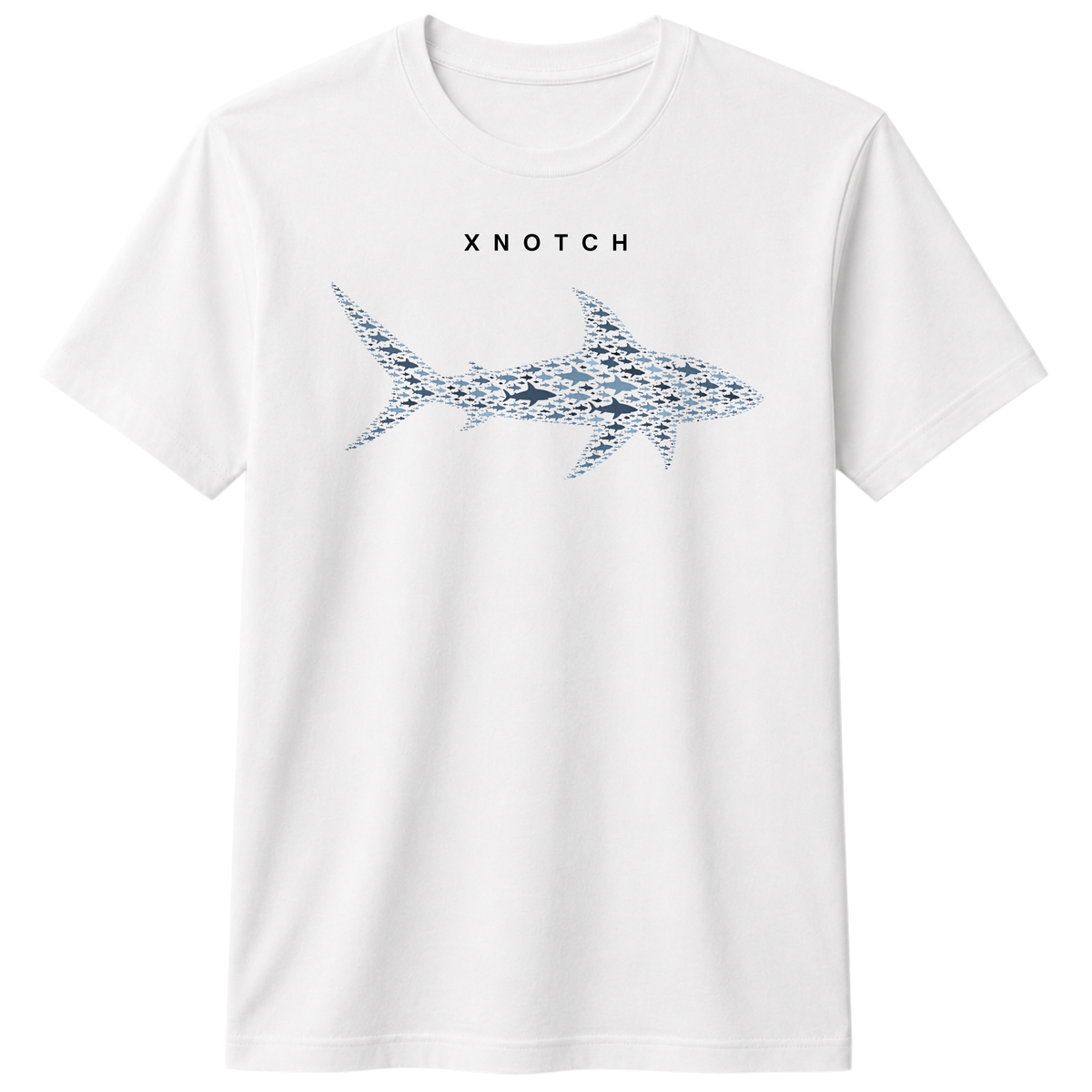 Shark Formation 100% Cotton T-shirt | X NOTCH - White