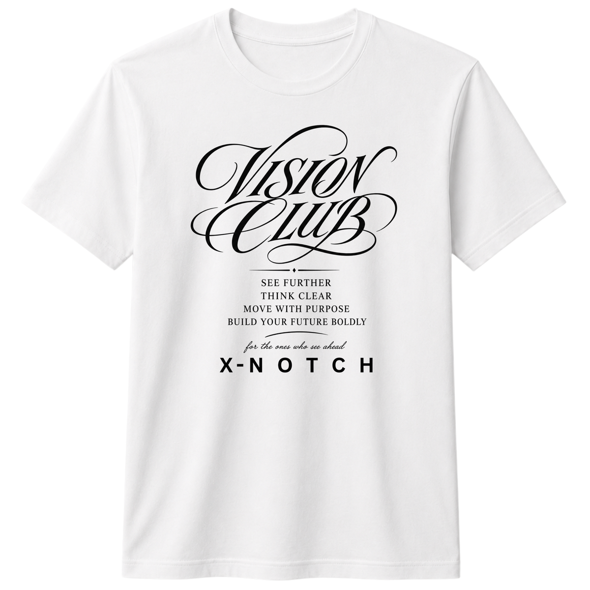 Vision Club 100% Cotton T-shirt | X NOTCH - White