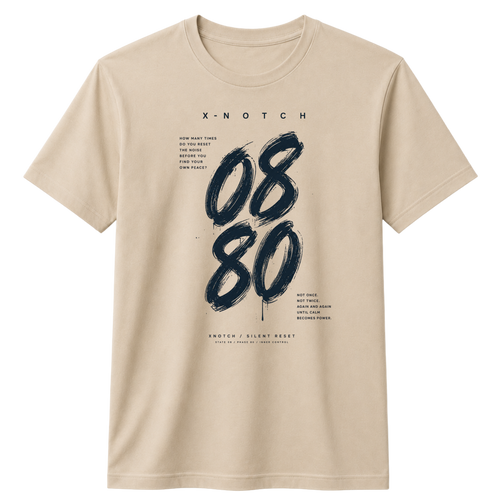 08 ,100% Cotton T-shirt | X NOTCH - Beige