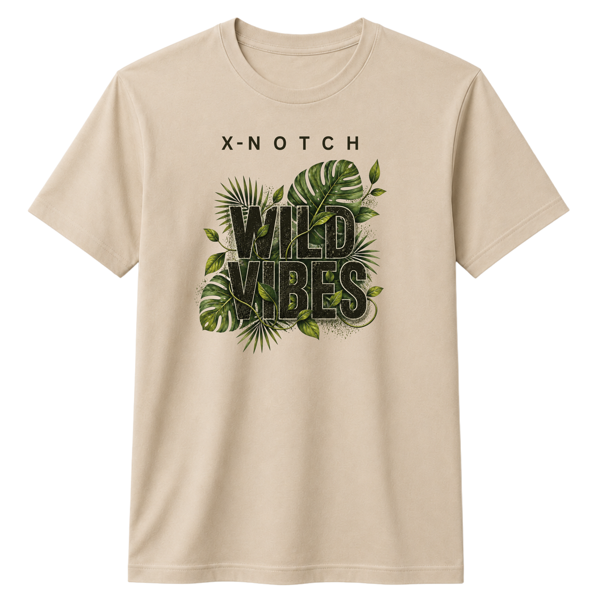 Wild Vibes 100% Cotton T-shirt | X NOTCH - Beige