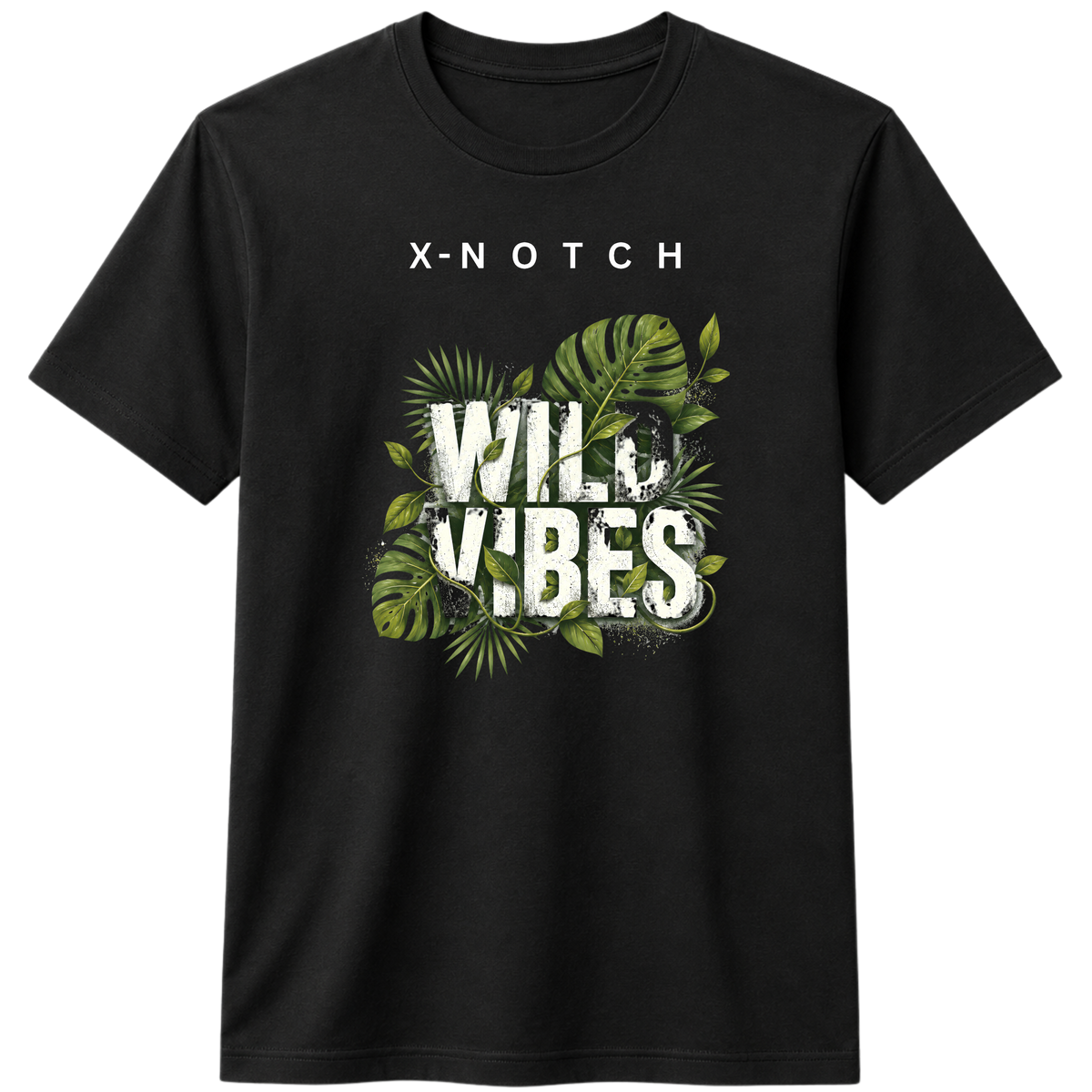 Wild Vibes 100% Cotton T-shirt | X NOTCH - Black
