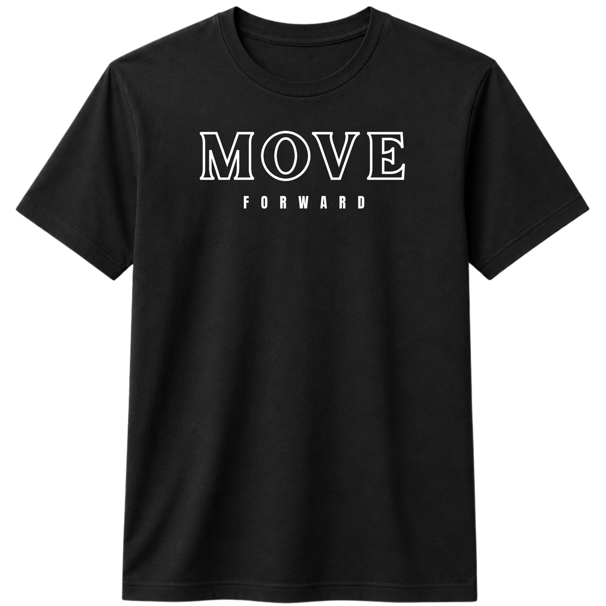 Move Forward 100% Cotton T-shirt | X NOTCH - Black