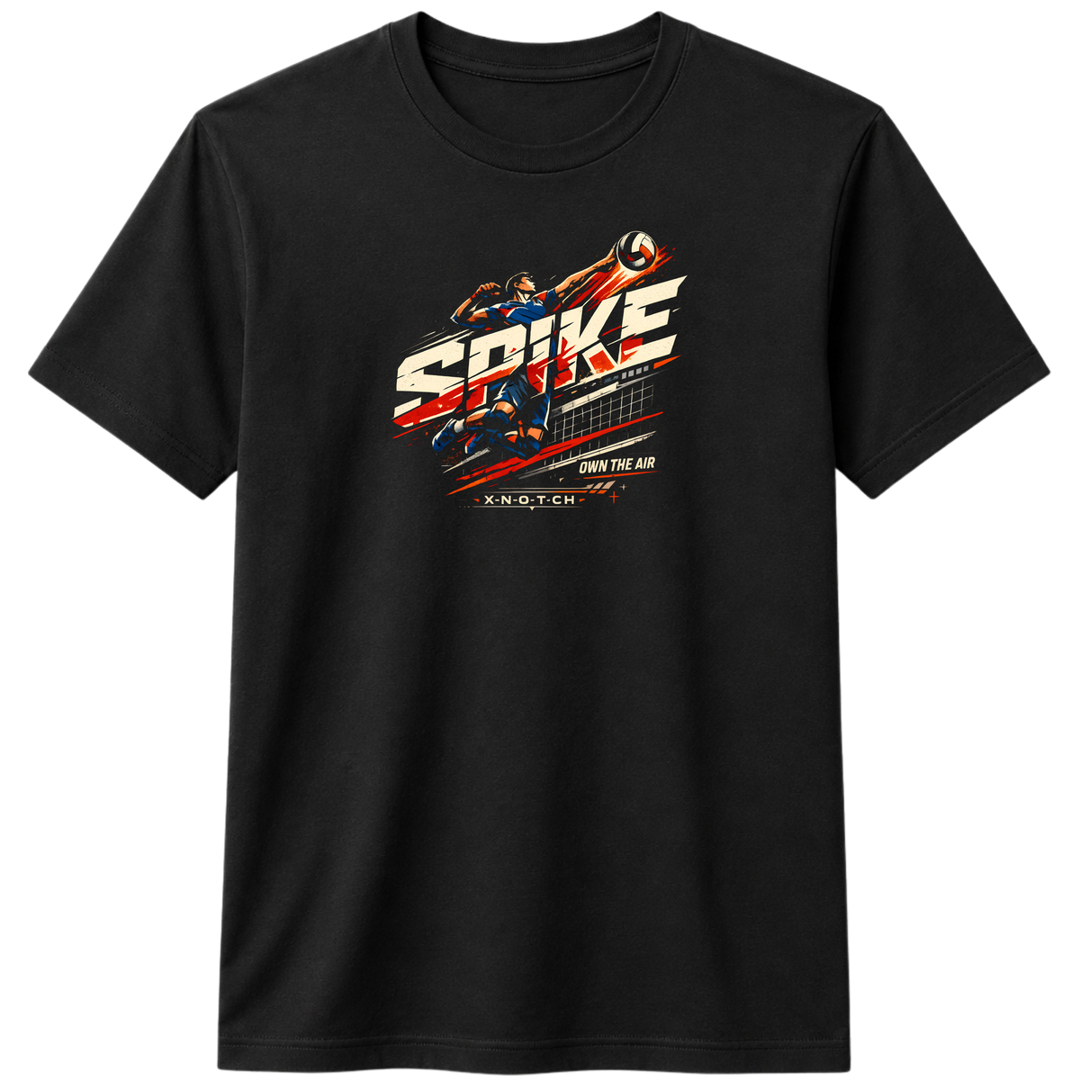 Spike 100% Cotton T-shirt | X NOTCH - Black