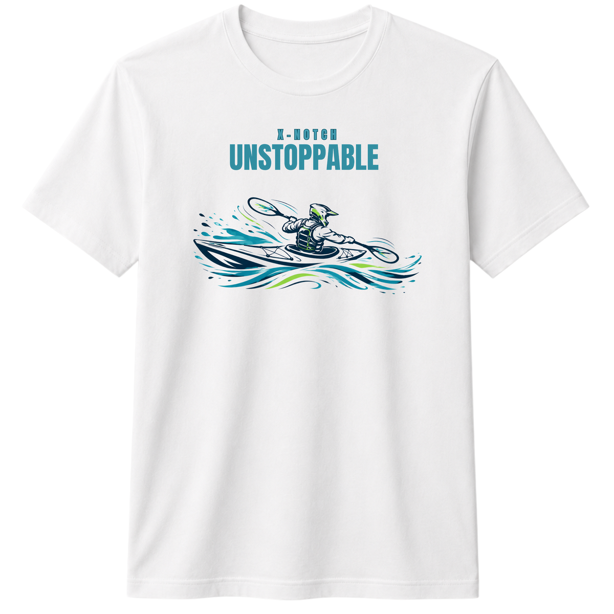Unstoppable Kayak 100% Cotton T-shirt | X NOTCH - White