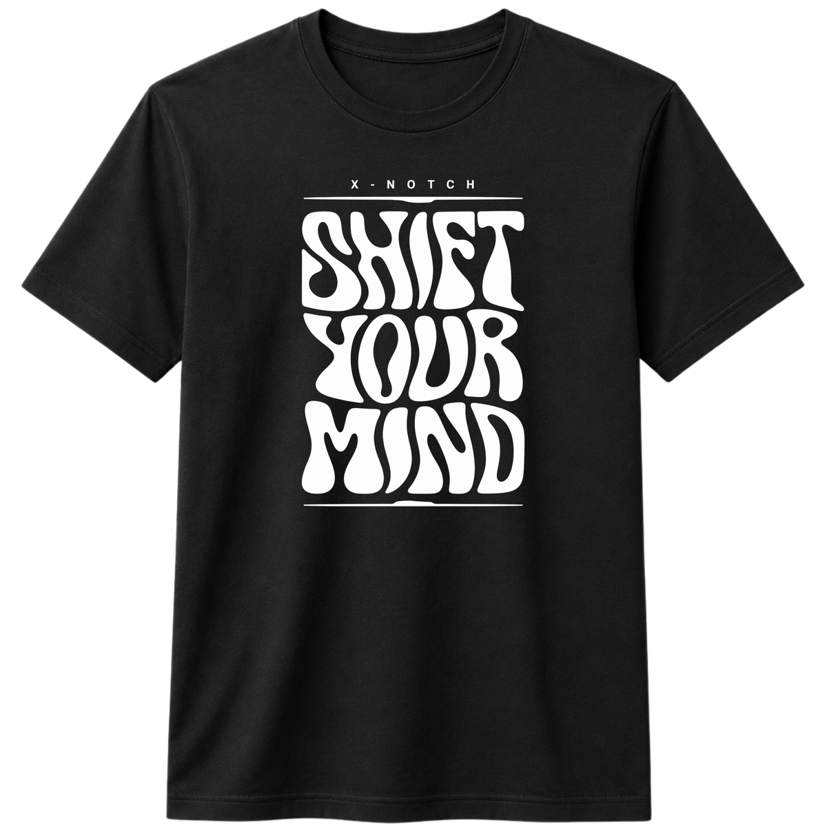 Shift Your Mind 100% Cotton T-shirt | X NOTCH - Black