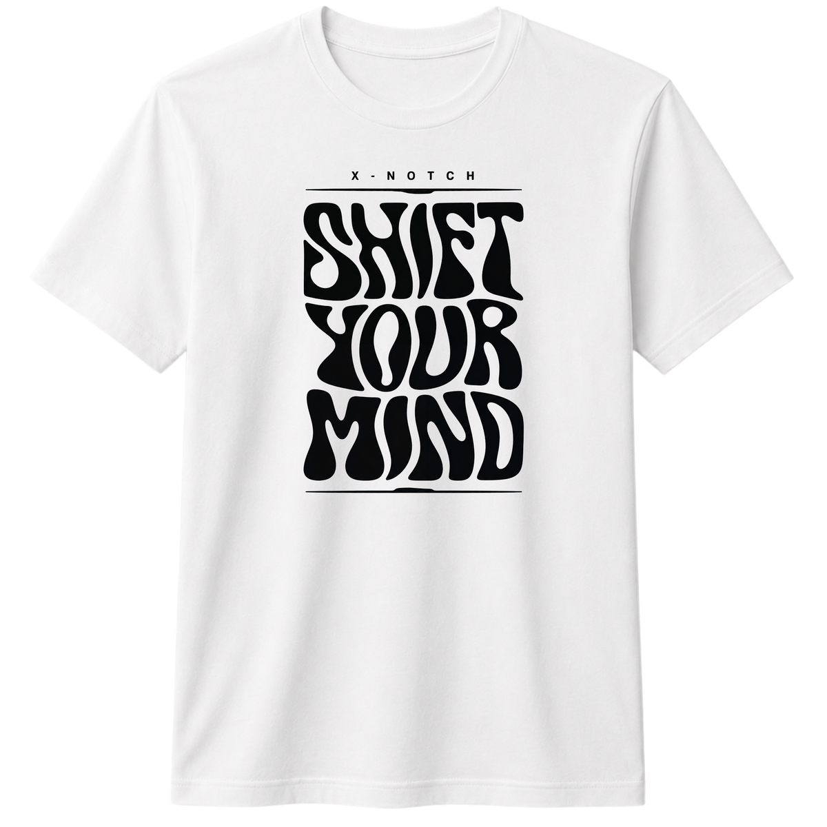 Shift Your Mind 100% Cotton T-shirt | X NOTCH - White