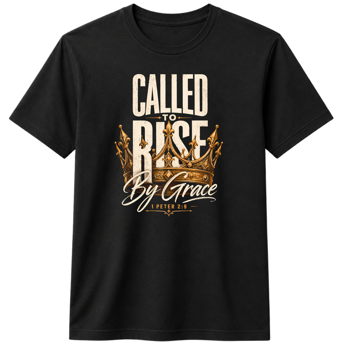 Called to Rise by Grace 100% Cotton T-shirt / X NOTCH - Black
