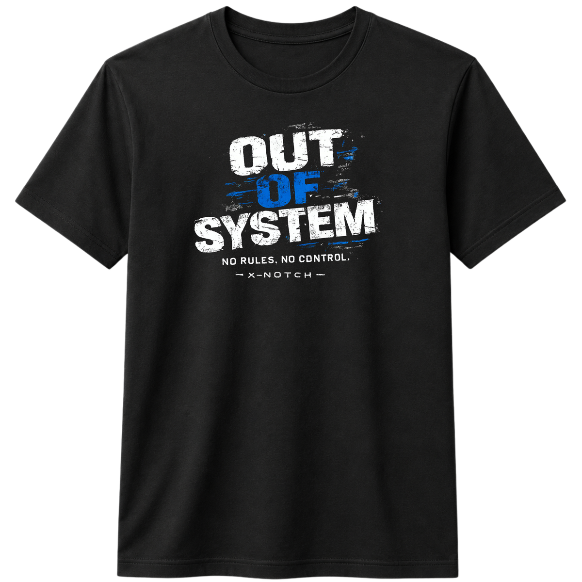 OUT OF SYSTEM 100% Cotton T-shirt X NOTCH - Black