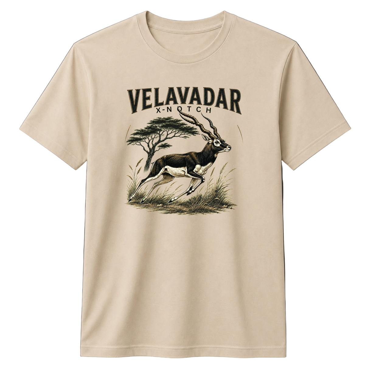 VELAVADAR 100% Cotton T-shirt X NOTCH - Beige