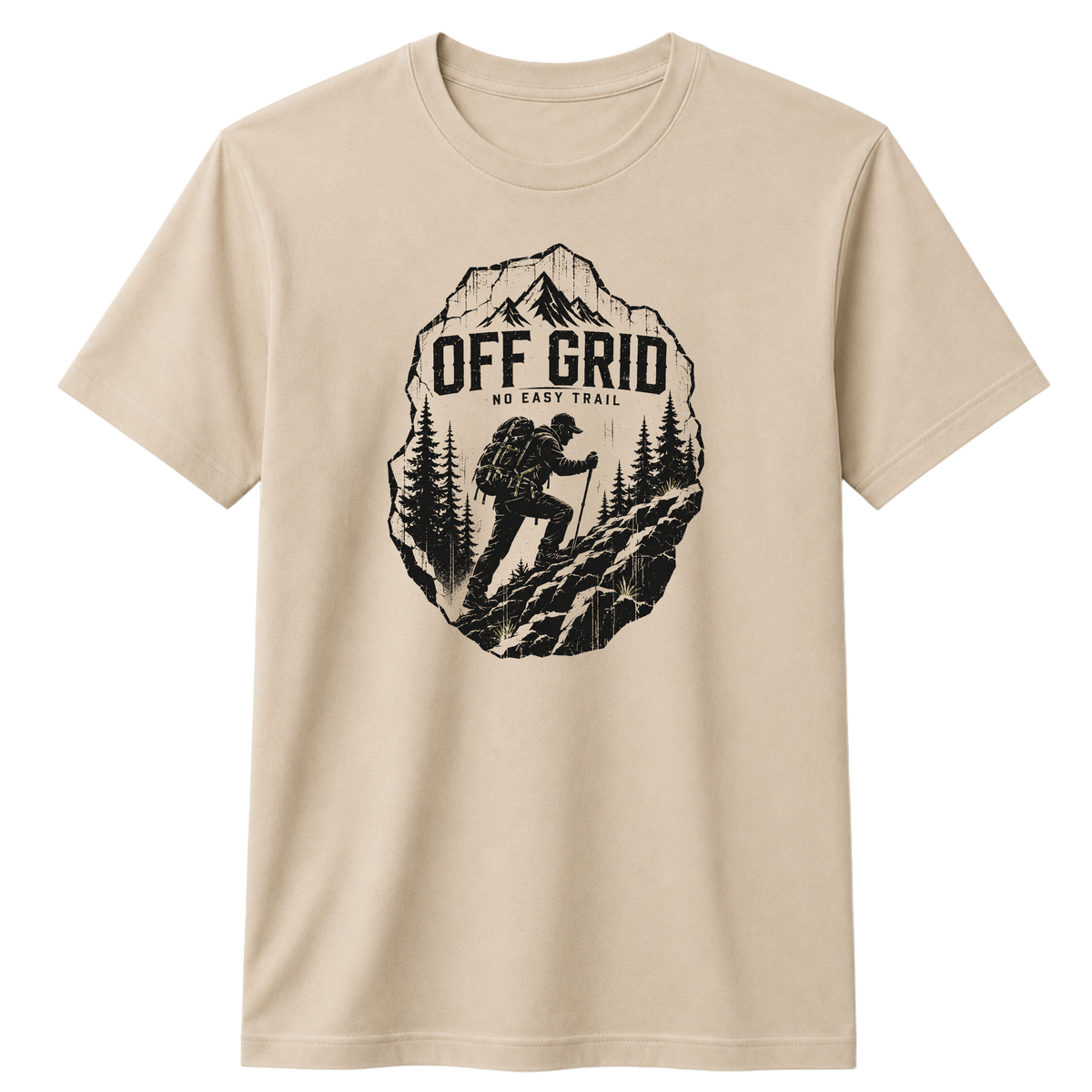 OFF GRID 100% Cotton T-shirt X NOTCH - Beige
