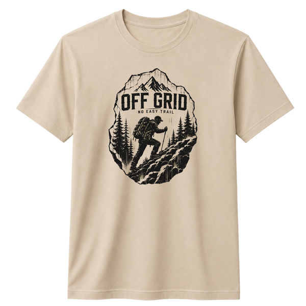 OFF GRID 100% Cotton T-shirt X NOTCH - Beige