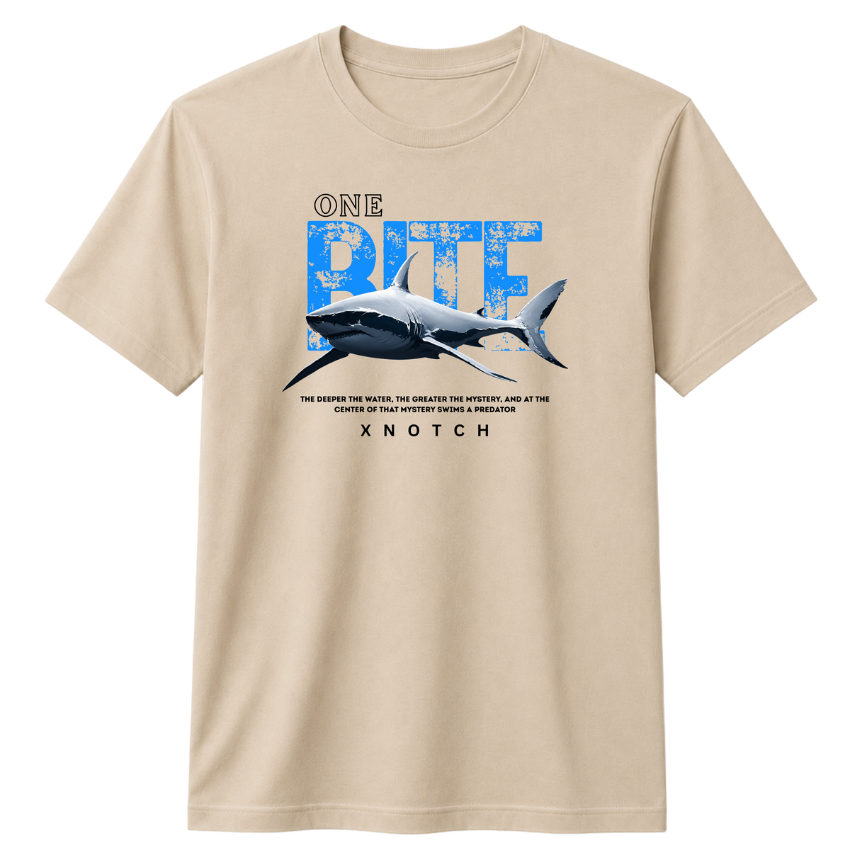 X NOTCH One Bite 100% Cotton T-shirt - Beige