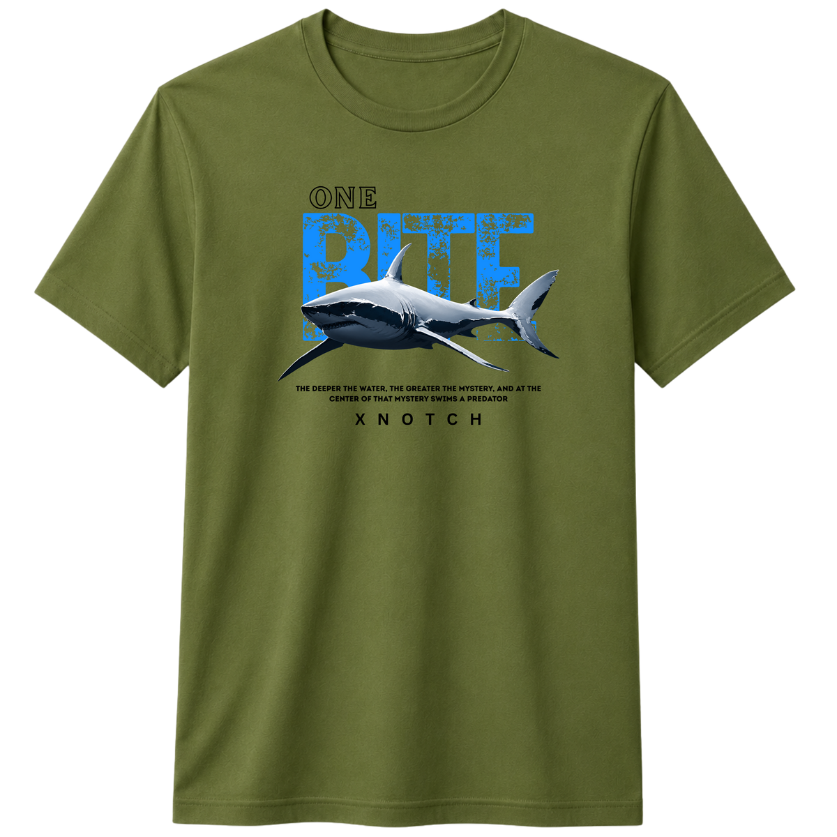 X NOTCH One Bite 100% Cotton T-shirt - Olive green