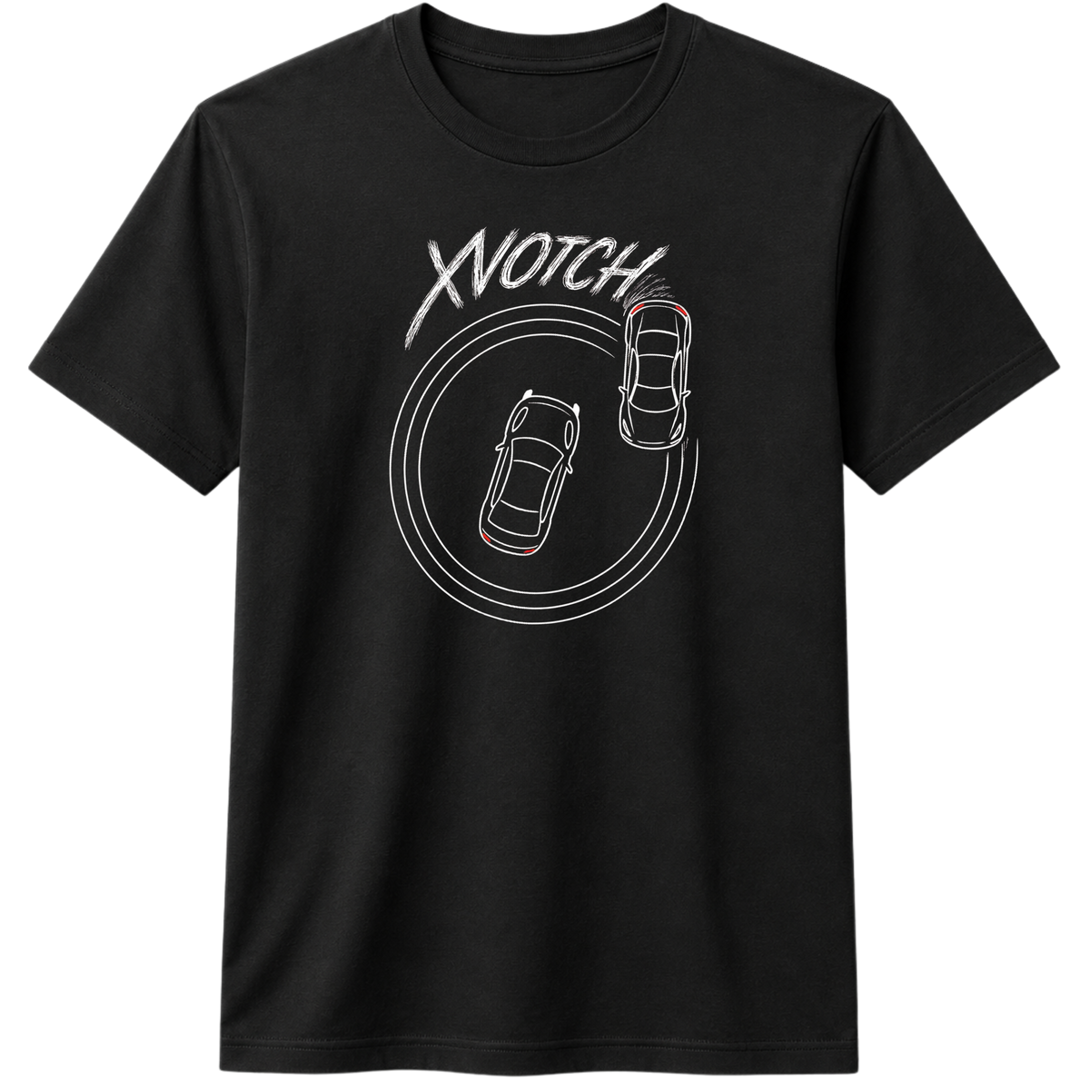 X NOTCH Drift Line 100% Cotton T-shirt – X NOTCH - Black