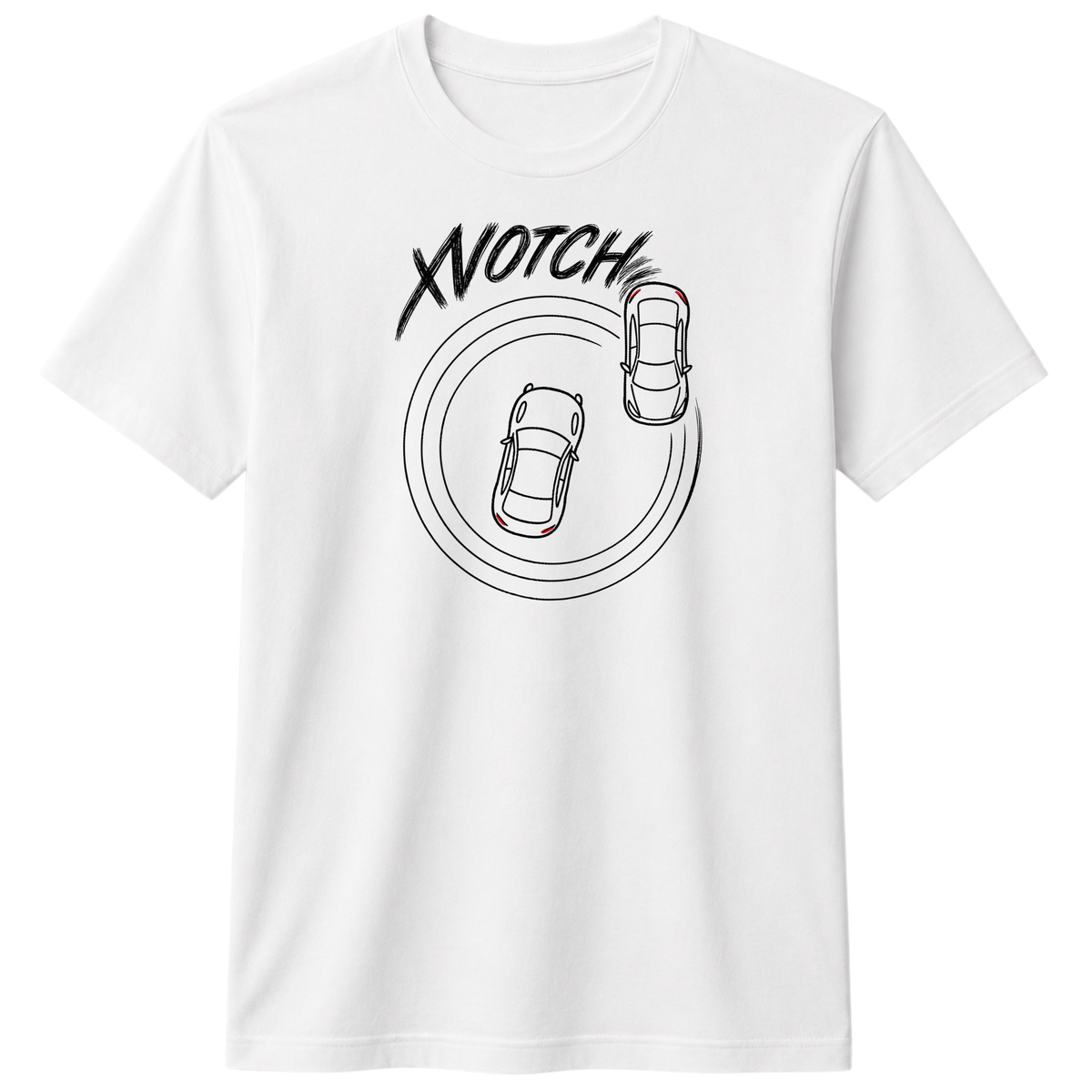 X NOTCH Drift Line 100% Cotton T-shirt – X NOTCH - White